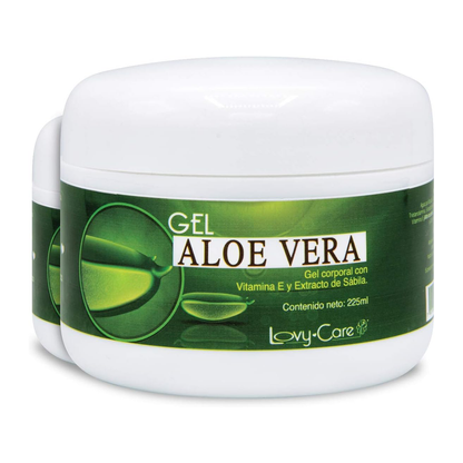 Aloe Vera + Vitamina E y Sábila, Gel After Sun Lovy Care - Reparador de Piel Hidratante.