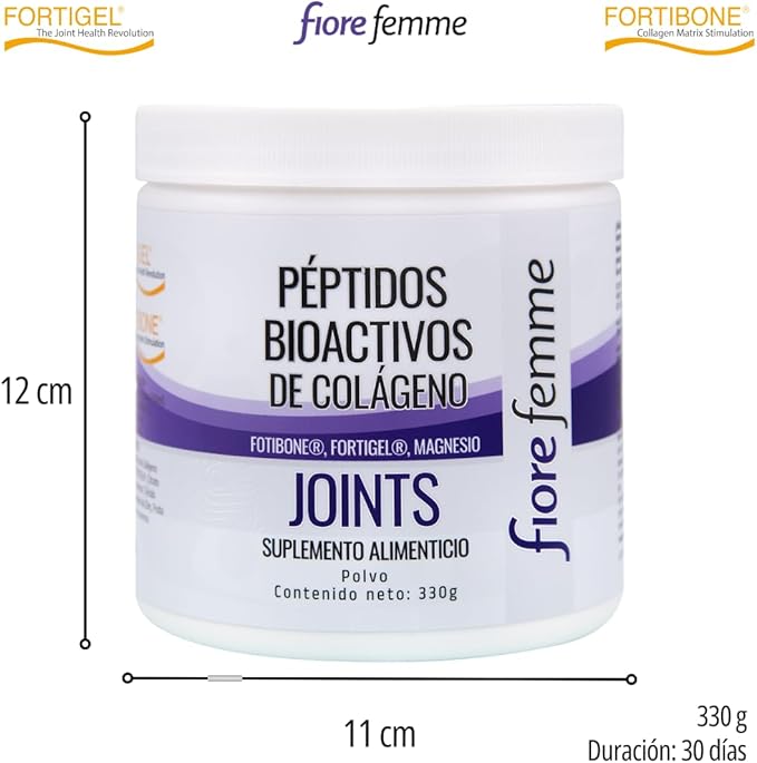 Péptidos bioactivos de Colágeno | 330 g | Fotibone | Fortigel | Magnesio