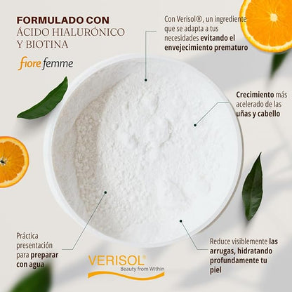 Péptidos Bioactivos de colágeno | 210g | Polvo de colágeno | Biotina + Ácido Hialuronico | Verisol